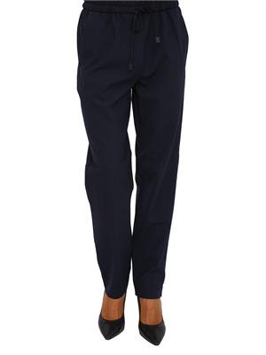 Pantalone slim fit Marella in misto lana blu con tasche alla francese in DONNA