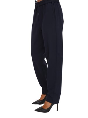 Pantalone slim fit Marella in misto lana blu con tasche alla francese in DONNA