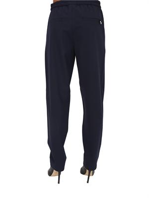 Pantalone slim fit Marella in misto lana blu con tasche alla francese in DONNA