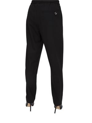 Pantalone slim fit Marella in misto lana nero con tasche alla francese in DONNA
