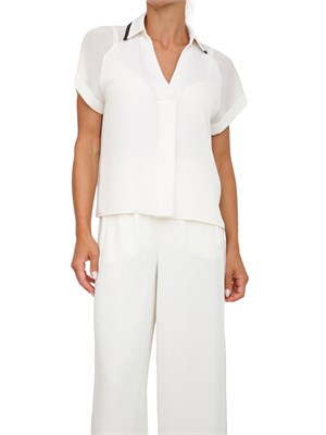 Polo in satin Marella bianco in DONNA