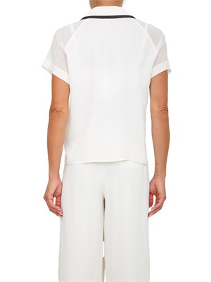 Polo in satin Marella bianco in DONNA