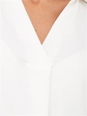 Polo in satin Marella bianco in DONNA