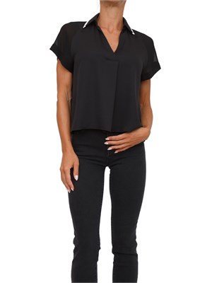 Polo in satin Marella nero in DONNA
