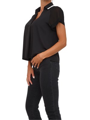 Polo in satin Marella nero in DONNA