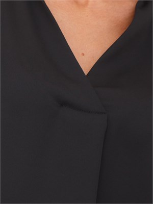 Polo in satin Marella nero in DONNA