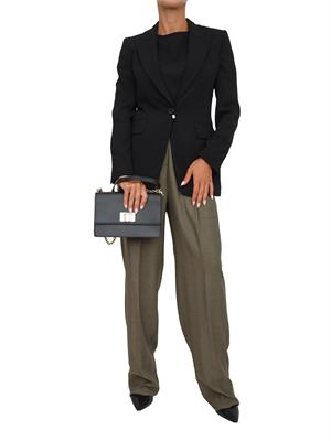 Giacca monopetto Marella in envers satin nero in DONNA