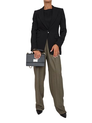 Giacca monopetto Marella in envers satin nero in DONNA