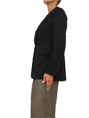 Giacca monopetto Marella in envers satin nero in DONNA
