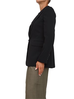 Giacca monopetto Marella in envers satin nero in DONNA