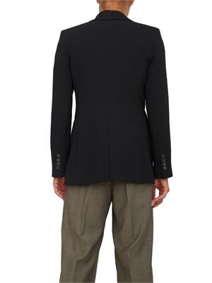 Giacca monopetto Marella in envers satin nero in DONNA