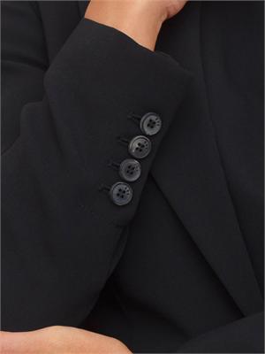 Giacca monopetto Marella in envers satin nero in DONNA
