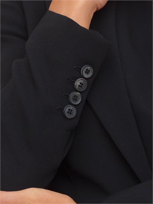 Giacca monopetto Marella in envers satin nero in DONNA