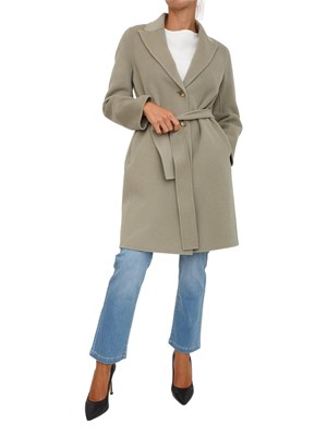 Cappotto Marella in misto lana verde in DONNA