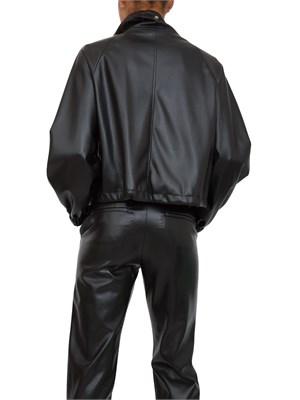 Giubbino Marella effetto pelle in jersey spalmato nero in DONNA