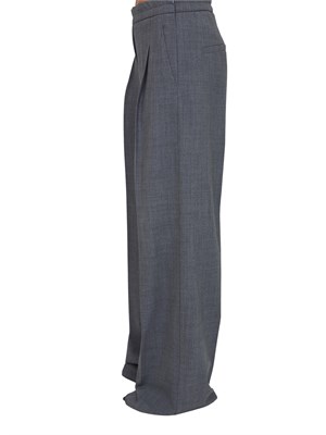 Pantaloni Marella in viscosa stretch grigia con gamba larga e dritta in DONNA