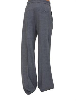 Pantaloni Marella in viscosa stretch grigia con gamba larga e dritta in DONNA