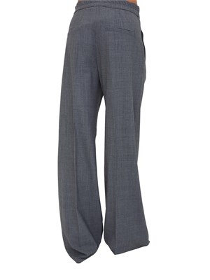 Pantaloni Marella in viscosa stretch grigia con gamba larga e dritta in DONNA