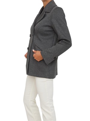 IBLUES Cappotto giaccone doppiopetto Emme Marella in misto viscosa grigio in DONNA