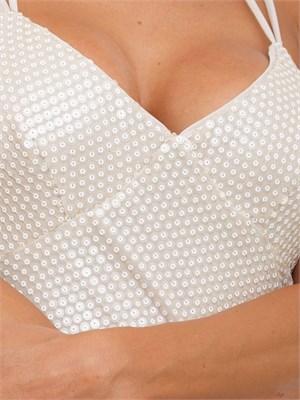 TWIN-SET Abito lungo beige Twinset con ricamo di paillettes in DONNA