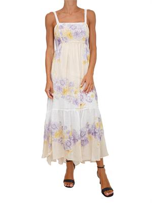 TWIN-SET Abito lungo bustier Twinset in ramiè a fiori in DONNA