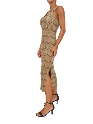 TWIN-SET Abito longuette Twinset in maglia bicolore in DONNA