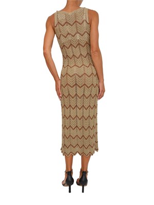 TWIN-SET Abito longuette Twinset in maglia bicolore in DONNA