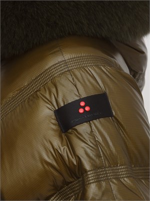 Piumino Peuterey in nylon lucido ripstop verde imbottito in piuma d'oca in DONNA