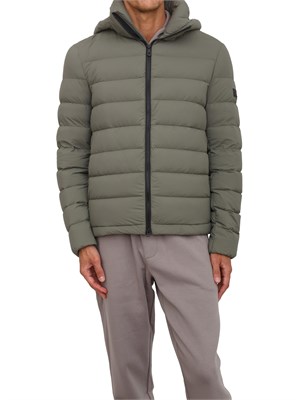 Piumino corto verde Peuterey in tela stretch in UOMO