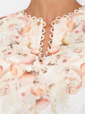 TWIN-SET Abito corto Twinset in lino stampato in DONNA
