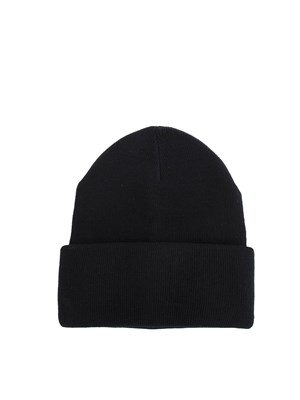 Cappello beanie Armani Exchange nero con logo a contrasto bianco in UOMO