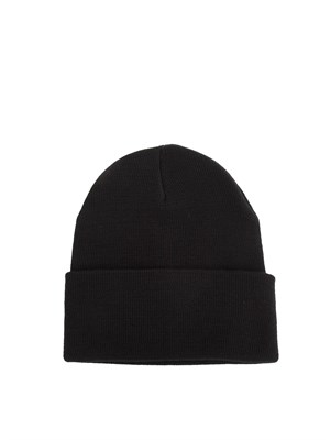 Cappello beanie Armani Exchange nero con logo bianco a contrasto in UOMO