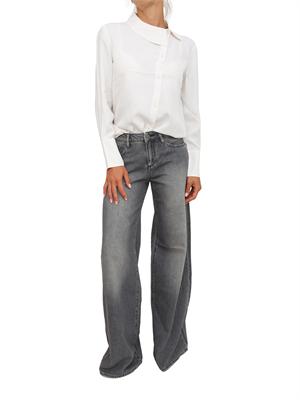 Camicia donna Armani Exchange in crepe di viscosa avorio in DONNA