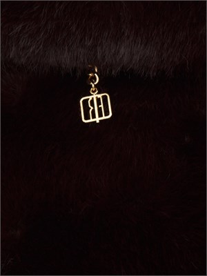 Ecopelliccia Fracomina marrone con zip e collo alto in DONNA