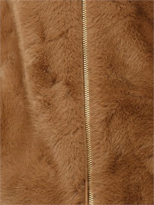 Pelliccia Fracomina modello bomber in ecopelliccia cammello in DONNA
