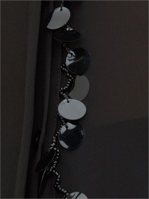 Camicia Fracomina in tessuto nero semitrasparente con paillettes applicate in DONNA