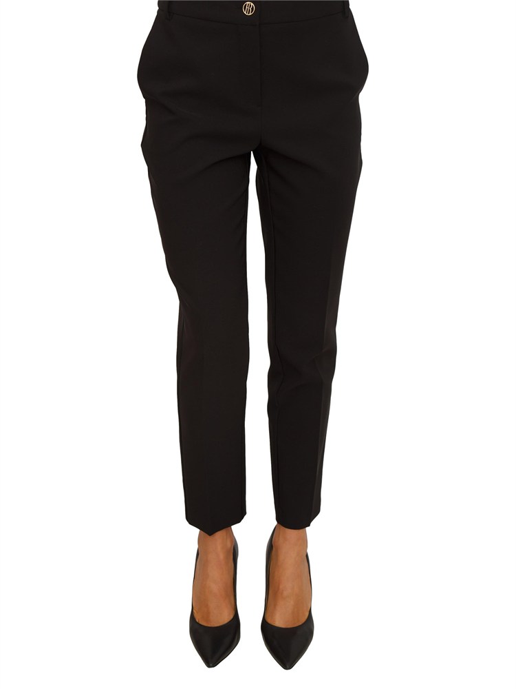 Pantaloni donna Fracomina in tessuto nero