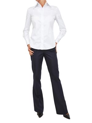 Pantaloni Fracomina in viscosa blu gessata in DONNA