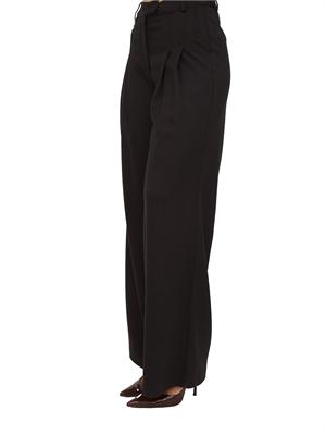 Pantaloni palazzo Fracomina in misto lana nero in DONNA