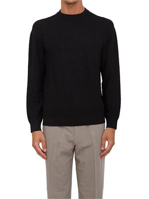 Maglione girocollo nero Armani Exchange in misto viscosa in UOMO