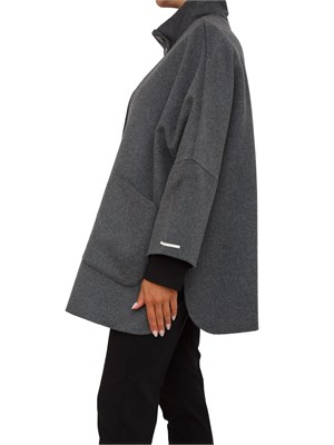 Giacca a cappa iBlues in misto lana grigio melange in DONNA