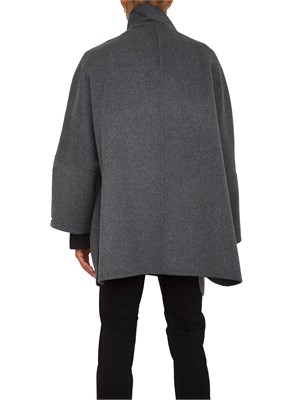 Giacca a cappa iBlues in misto lana grigio melange in DONNA