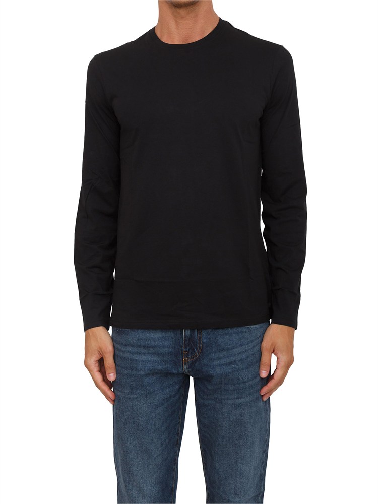 T-shirt  nero Armani Exchange in cotone Pima a maniche lunghe