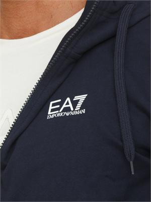 EA7 EMPORIO ARMANI Tuta sportiva blu EA7 Core Identity in jersey di cotone in UOMO