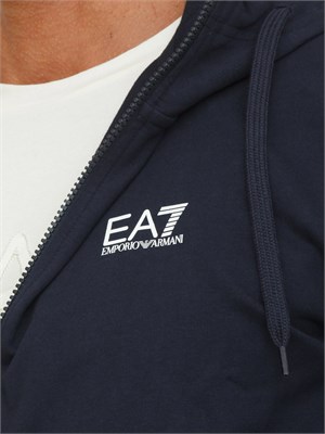 EA7 EMPORIO ARMANI Tuta sportiva blu EA7 Core Identity in jersey di cotone in UOMO