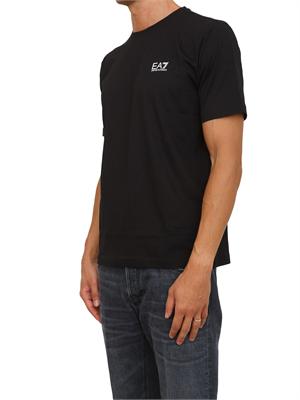 EA7 EMPORIO ARMANI T-shirt  nero EA7 Logo Series in jersey di cotone in UOMO