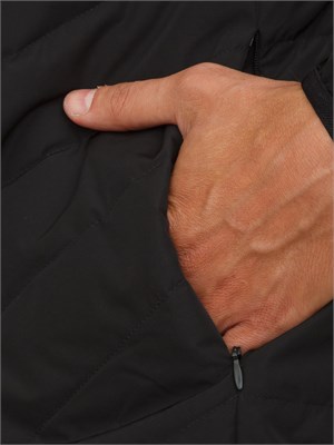 EA7 EMPORIO ARMANI Piumino nero EA7 packable con cappuccio Premium Shield in UOMO