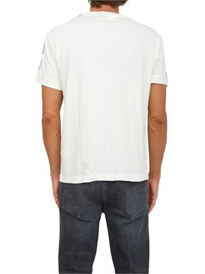 EA7 EMPORIO ARMANI T-shirt avorio EA7 Logo Series in jersey di cotone in UOMO