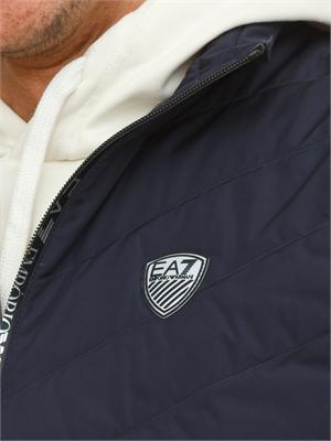 EA7 EMPORIO ARMANI Gilet blu EA7 imbottito packable in tessuto tecnico in UOMO