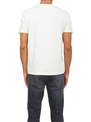 EA7 EMPORIO ARMANI T-shirt a maniche corte avorio EA7 Visibility in jersey stretch di cotone in UOMO